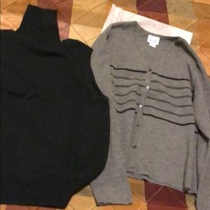 Sweater set. Cardigan and turtleneck